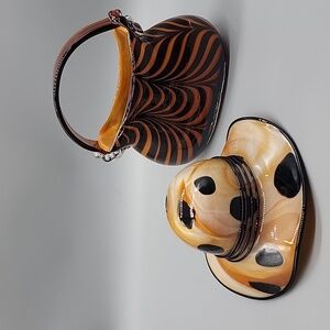 Art Glass Hat And Purse